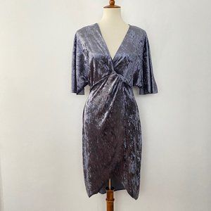 The Vanity Room Small Velvet Faux Alex Rose Wrap Dress